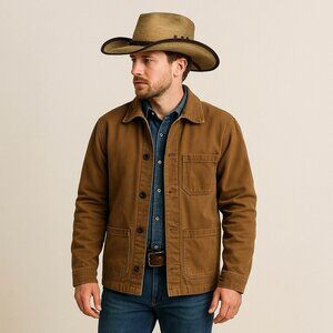 PBR Collection Bullhide Hats Cowboy Bull Rider Rodeo Western Brown Size 7 5/8